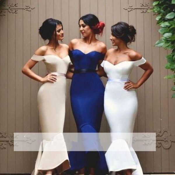 2018 short bridesmaid dresses chic high low satin mermaid off the shoulder maid of honor dress dubai wedding party dresses, White;pink
2018 short bridesmaid dresses chic high low satin mermaid off the shoulder maid of honor dress dubai wedding party dresses, White;pink