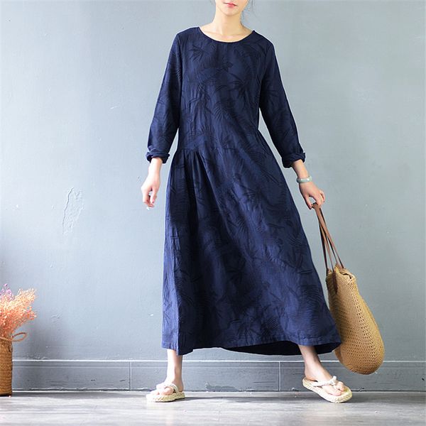 scuwlinen 2018 spring women dress vintage jacquard asymmetric pockets long-sleeve a-line linen dress casual long robe s514, White;black
scuwlinen 2018 spring women dress vintage jacquard asymmetric pockets long-sleeve a-line linen dress casual long robe s514, White;black
