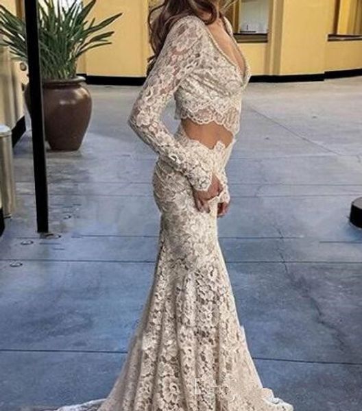 2018 luxury white v-neck mermaid lace beach country wedding dress long sleeve appliqued floor length bridal dress gown
2018 luxury white v-neck mermaid lace beach country wedding dress long sleeve appliqued floor length bridal dress gown
