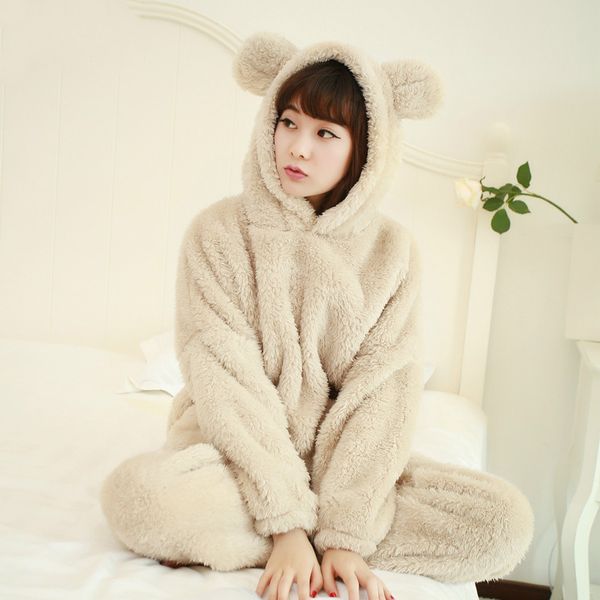 flannel pyjamas set women pajamas girl cute bear plush warm winter clothes cartoon pijama women sleepwear with pockets outwear, Black;red
flannel pyjamas set women pajamas girl cute bear plush warm winter clothes cartoon pijama women sleepwear with pockets outwear, Black;red