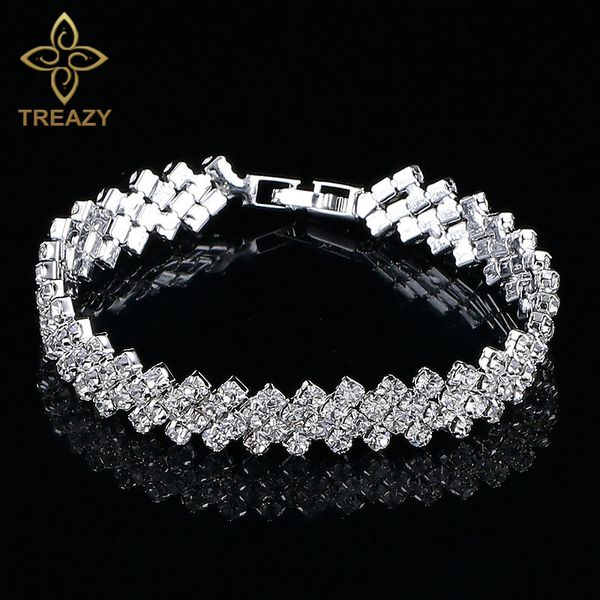 treazy elegant silver color crystal bracelets for women waving bridal bracelets & bangles wedding engagement jewelry gift, Black
treazy elegant silver color crystal bracelets for women waving bridal bracelets & bangles wedding engagement jewelry gift, Black