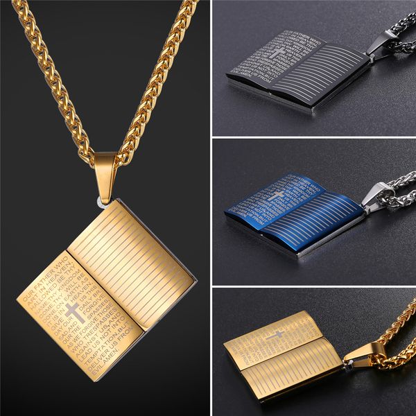 Bible Cross Pendant Necklace Durable 316L Stainless Steel 18K Real Gold Plated Bible Verse Jewelry 3 Colors Optional
Bible Cross Pendant Necklace Durable 316L Stainless Steel 18K Real Gold Plated Bible Verse Jewelry 3 Colors Optional
