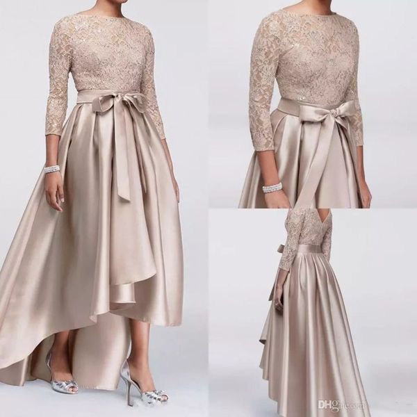 lace hi lo mother of the bride dresses 3/4 lone sleeve sequins evening gowns illusion zipper back satin prom dresses, Black;red
lace hi lo mother of the bride dresses 3/4 lone sleeve sequins evening gowns illusion zipper back satin prom dresses, Black;red