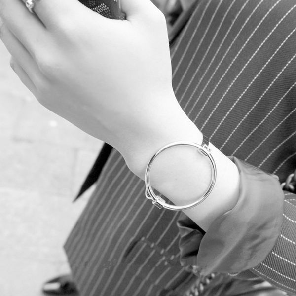 big circle hoop geometric punk metallic golden silver bracelets & bangles for women, Black
big circle hoop geometric punk metallic golden silver bracelets & bangles for women, Black