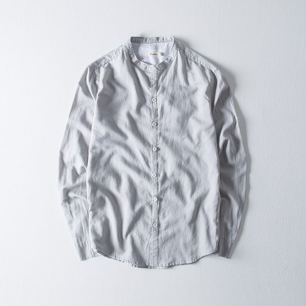 unique design -4xl linen and cotton gray shirt men fashion stand collar flax shirts male solid tops camisa chemise, White;black
unique design -4xl linen and cotton gray shirt men fashion stand collar flax shirts male solid tops camisa chemise, White;black