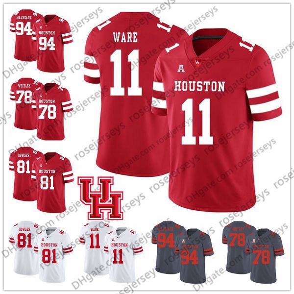 ncaa houston cougars # 2 dj hayden 4 кевин колб 10 кайл аллен 11 андре уэр 78 уилсон уитли ред уайт колледж футбол джерси, Black
ncaa houston cougars # 2 dj hayden 4 кевин колб 10 кайл аллен 11 андре уэр 78 уилсон уитли ред уайт колледж футбол джерси, Black