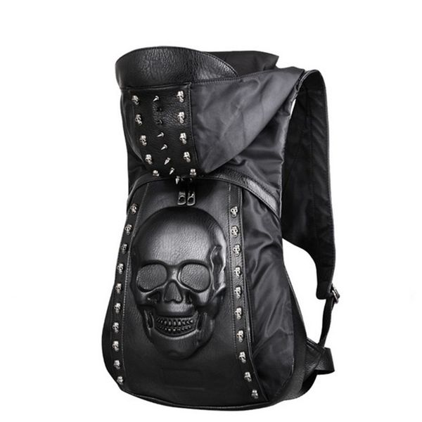 new 2017 fashion personality 3d skull leather backpack rivets skull backpack with hood cap apparel bag cross bags hiphop man 585
new 2017 fashion personality 3d skull leather backpack rivets skull backpack with hood cap apparel bag cross bags hiphop man 585