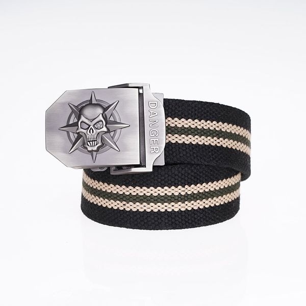 3d skull canvas tactical belts army belts for men women luxury jeans belt long strap alloy metal buckle kemer, Black;brown
3d skull canvas tactical belts army belts for men women luxury jeans belt long strap alloy metal buckle kemer, Black;brown