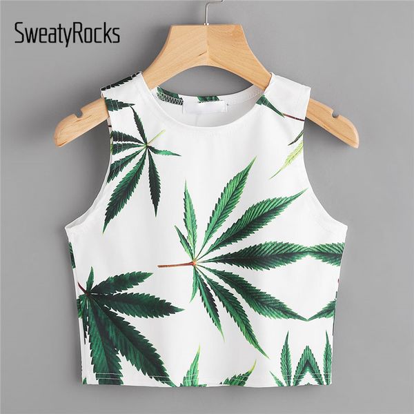 sweatyrocks leprint crop casual tank 2018 new arrival tropical woman clothing ladies multicolor round neck crop vest, White
sweatyrocks leprint crop casual tank 2018 new arrival tropical woman clothing ladies multicolor round neck crop vest, White