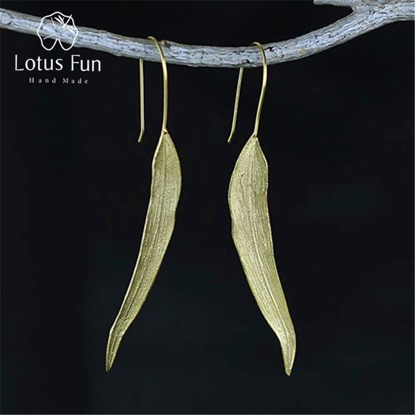 lotus fun real 925 sterling silver natural original handmade fine jewelry vintage long leaves drop earrings for women brincos, Golden;silver
lotus fun real 925 sterling silver natural original handmade fine jewelry vintage long leaves drop earrings for women brincos, Golden;silver