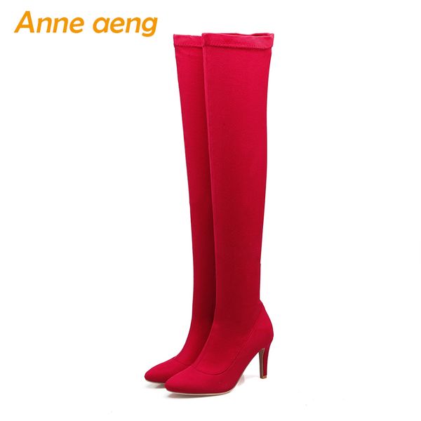 2018 new winter women over-the-knee boots high heels pointed toe zipper ladies women shoes red thigh high boots big size, Black
2018 new winter women over-the-knee boots high heels pointed toe zipper ladies women shoes red thigh high boots big size, Black