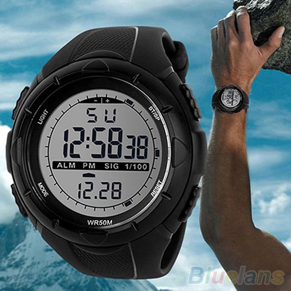 men's waterproof watches led silicone band timer sports quartz wrist watch 511u, Slivery;brown
men's waterproof watches led silicone band timer sports quartz wrist watch 511u, Slivery;brown