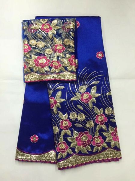 5 yards fashion royal blue african george lace fabric with gold sequins flower design and 2yards net lace for clothes jg19-2, Black;white
5 yards fashion royal blue african george lace fabric with gold sequins flower design and 2yards net lace for clothes jg19-2, Black;white