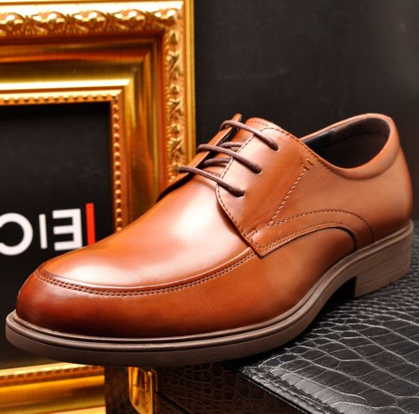 men shoes genuine leather men's flats shoes lace up round toe design solid male breathable dress shoes, Black
men shoes genuine leather men's flats shoes lace up round toe design solid male breathable dress shoes, Black