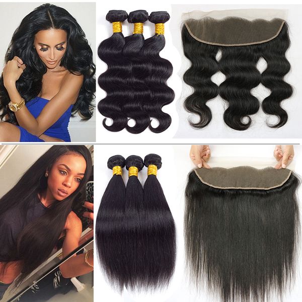 malaysian body wave straight hair bundles with lace frontal virgin brazilian wet and wary straight human hair front weaves closure with 3pcs, Black;brown
malaysian body wave straight hair bundles with lace frontal virgin brazilian wet and wary straight human hair front weaves closure with 3pcs, Black;brown
