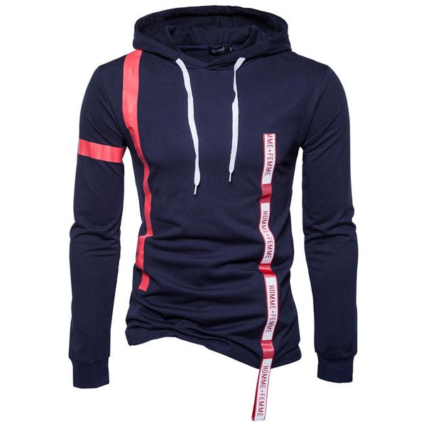 new fashion slim casual ribbon decoration color matching men's sweater long sleeve soft hooded sweater sports shirt 2xl, Black
new fashion slim casual ribbon decoration color matching men's sweater long sleeve soft hooded sweater sports shirt 2xl, Black