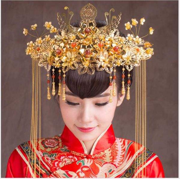 grade ancient costume bridal headwear, retro chinese style phoenix crown hair ornament wedding dragon, phoenix, gown, accessories, head, Slivery;golden
grade ancient costume bridal headwear, retro chinese style phoenix crown hair ornament wedding dragon, phoenix, gown, accessories, head, Slivery;golden