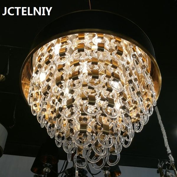 New luxury crystal chandelier industrial wind living room chandelier hotel decoration lamp LED black light
New luxury crystal chandelier industrial wind living room chandelier hotel decoration lamp LED black light