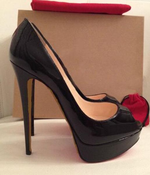 2018 Classic Brand Red Bottom High Heels Platform Shoe Pumps Nude/Black Patent Leather Peep-toe Women Dress Wedding Sandals Shoes
2018 Classic Brand Red Bottom High Heels Platform Shoe Pumps Nude/Black Patent Leather Peep-toe Women Dress Wedding Sandals Shoes