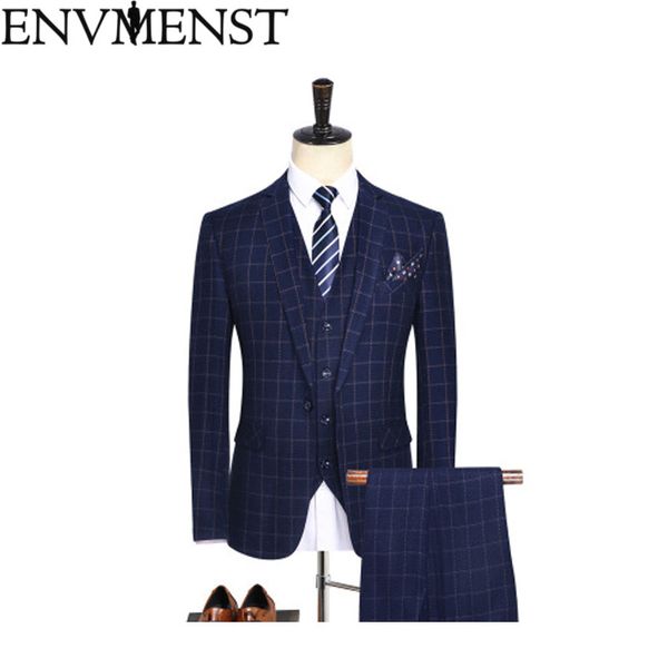 2018 envmenst brand men's stripe suit set blazer+vest+pants groom tuxedos pocket designer man wedding suit set, White;black
2018 envmenst brand men's stripe suit set blazer+vest+pants groom tuxedos pocket designer man wedding suit set, White;black