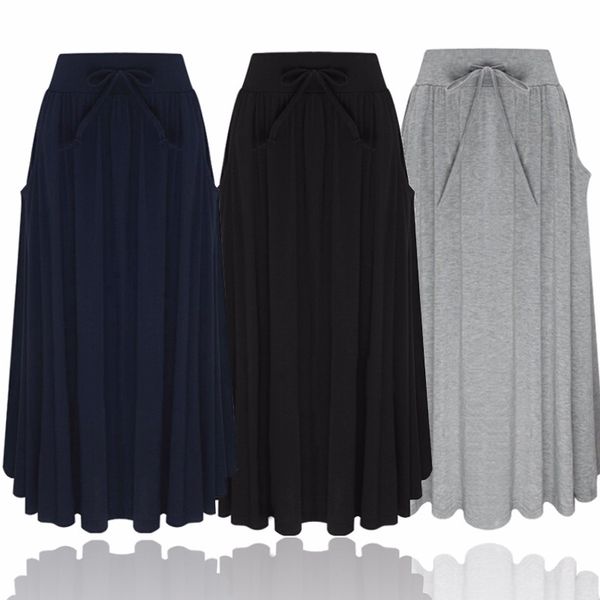 celmia summer women casual loose skirts 2017 fashion drawstring elastic waist long skirt ladies solid pleated pockets skirts, Black
celmia summer women casual loose skirts 2017 fashion drawstring elastic waist long skirt ladies solid pleated pockets skirts, Black