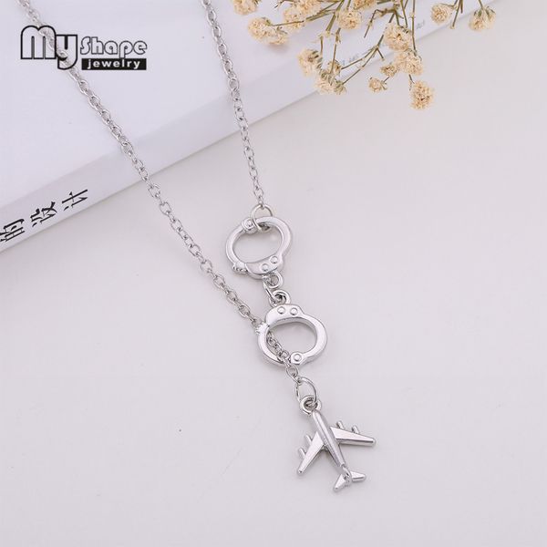 my shape silver plated airplane link chain necklace handcuffs knot choker personality punk style for female fashion jewelry
my shape silver plated airplane link chain necklace handcuffs knot choker personality punk style for female fashion jewelry