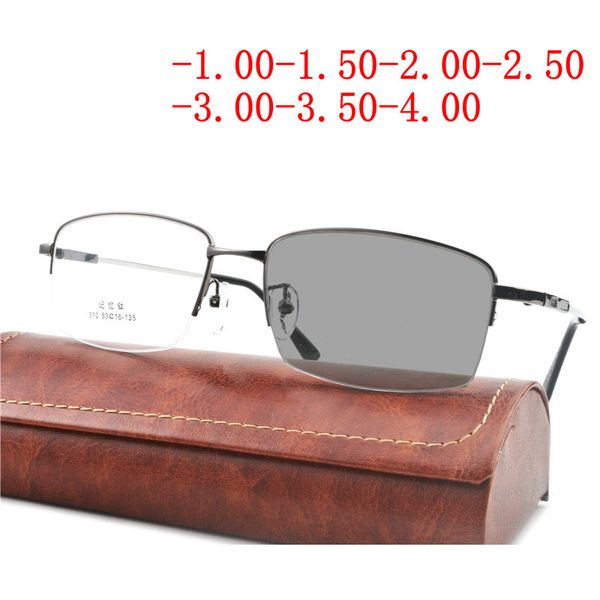 alloy sun pchromic finished men women myopia eyeglasses frame with black lens sun glasses optical myopia eyewear fml, Silver
alloy sun pchromic finished men women myopia eyeglasses frame with black lens sun glasses optical myopia eyewear fml, Silver