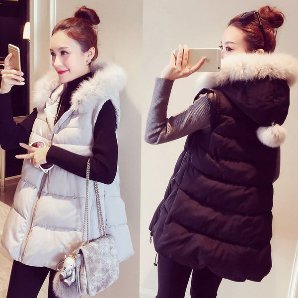 women vest waistcoats vest fur hooded women cardigans jacket winter warm clothes parkas plus size 5xl outwear female z20, Black;white
women vest waistcoats vest fur hooded women cardigans jacket winter warm clothes parkas plus size 5xl outwear female z20, Black;white