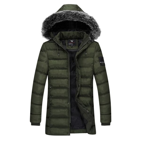 2018 winter jacket men parka warm hoodie fur collar chaqueta hombre thickened pure color cotton outwear jacket coat #4o18, Black
2018 winter jacket men parka warm hoodie fur collar chaqueta hombre thickened pure color cotton outwear jacket coat #4o18, Black