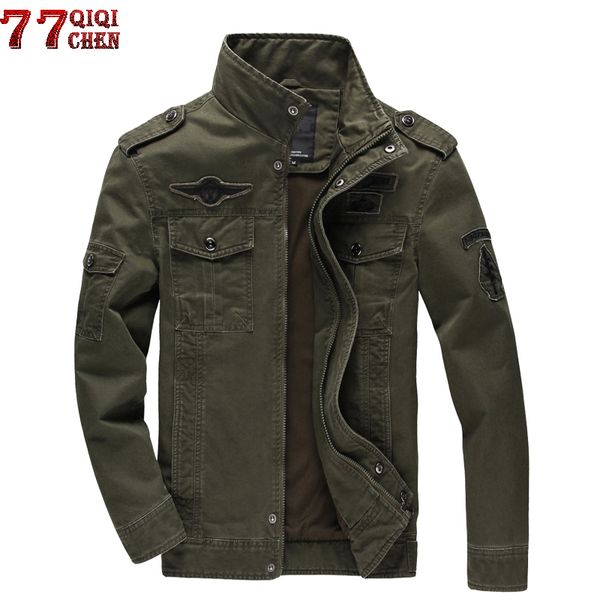 men's jackets qiqichen 2021 army jacket men plus size 6xl cotton stand collar male casual flight jaqueta masculina, Black;brown
men's jackets qiqichen 2021 army jacket men plus size 6xl cotton stand collar male casual flight jaqueta masculina, Black;brown