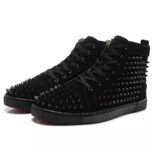 Outdoor Shoes mens womens black matter leather with black spikes high top sneakers,designer men causal sports shoes
Outdoor Shoes mens womens black matter leather with black spikes high top sneakers,designer men causal sports shoes