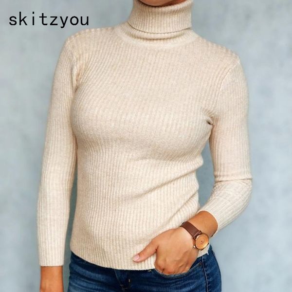 skitzyou thick turtleneck warm women bottoming sweaters autumn winter knitted jumpers elastic soft long sleeve white pullovers, White;black
skitzyou thick turtleneck warm women bottoming sweaters autumn winter knitted jumpers elastic soft long sleeve white pullovers, White;black