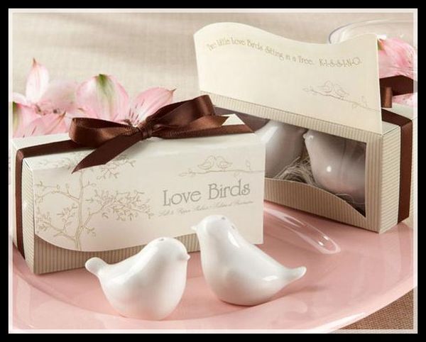 40pcs/lot(20boxes) love birds ceramic salt and pepper shaker wedding favors for wedding gift ing
40pcs/lot(20boxes) love birds ceramic salt and pepper shaker wedding favors for wedding gift ing