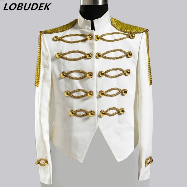 white court jacket gold tassels slim coat nightclub male singer chorus costume bar host performance uniform star stage outfit, Black;brown
white court jacket gold tassels slim coat nightclub male singer chorus costume bar host performance uniform star stage outfit, Black;brown