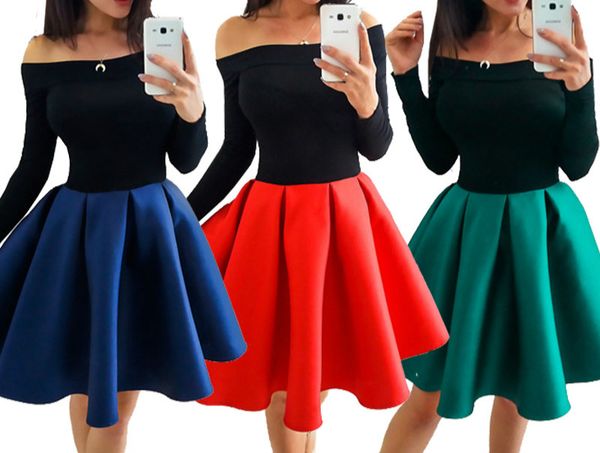 2018 new fashion kawaii dress girls long sleeve slash neck women dresses vestido female ball gown party dresses autumn winter, White;black
2018 new fashion kawaii dress girls long sleeve slash neck women dresses vestido female ball gown party dresses autumn winter, White;black