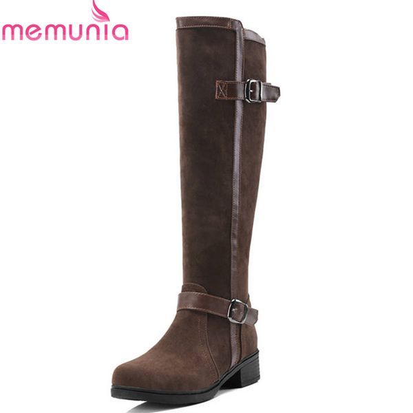 memunia 2018 large size 33-43 autumn winter boots women round toe flock fashion knee high boots zip +buckle square heel shoes, Black
memunia 2018 large size 33-43 autumn winter boots women round toe flock fashion knee high boots zip +buckle square heel shoes, Black