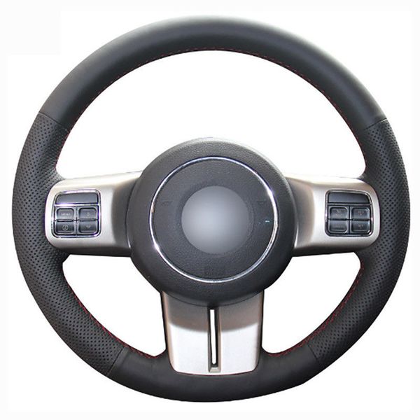 leather steering wheel hand-stitch on wrap cover for jeep wrangler 2011-2016
leather steering wheel hand-stitch on wrap cover for jeep wrangler 2011-2016