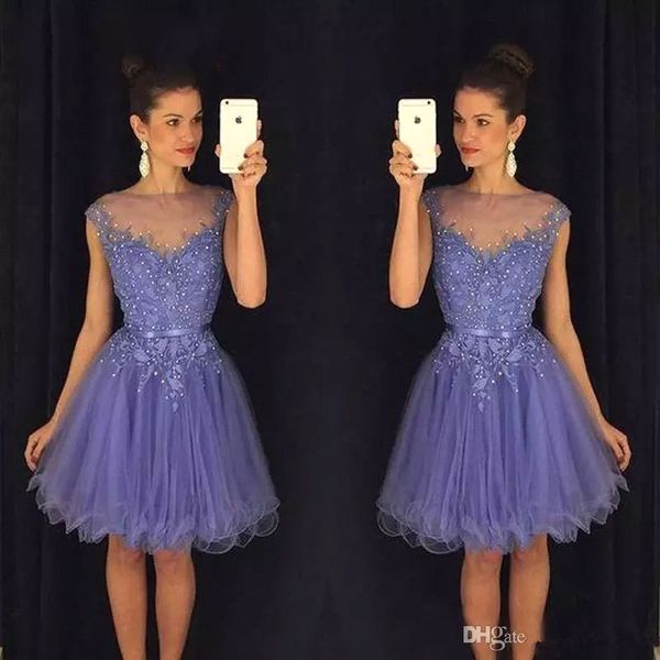2018 elegant sheer cap sleeves lace a line short homecoming dresses tulle applique beaded knee length short party prom dresses ba9172, Blue;pink
2018 elegant sheer cap sleeves lace a line short homecoming dresses tulle applique beaded knee length short party prom dresses ba9172, Blue;pink
