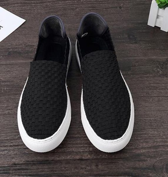 2018 new breathable retro casual men's shoes hollow woven skateboard shoes set foot lazy shoes popular style, Black
2018 new breathable retro casual men's shoes hollow woven skateboard shoes set foot lazy shoes popular style, Black