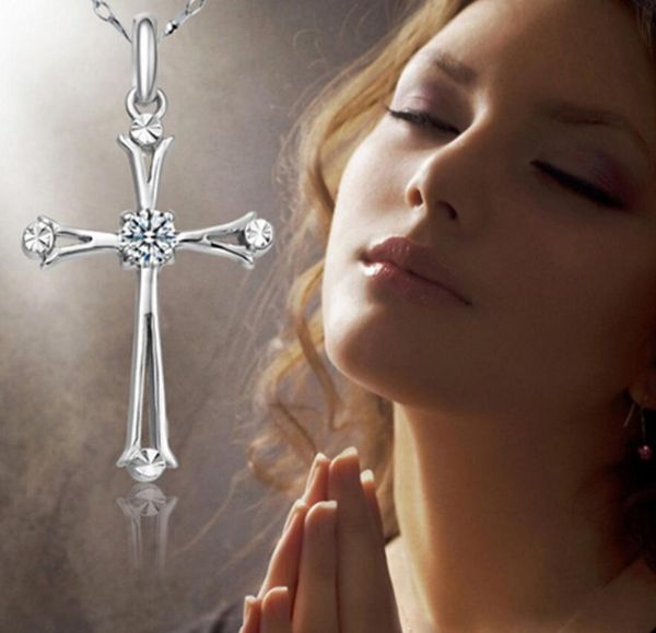 10pcs clear crystal zircon silver cross pendant necklace fashion jewelry accessories beautiful christmas gift
10pcs clear crystal zircon silver cross pendant necklace fashion jewelry accessories beautiful christmas gift