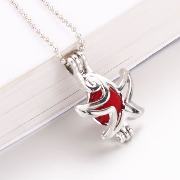 new pentagram harmpearl cage pendant essential aroma perfume locket for necklace jewelry open lock love wish jewelry, Silver
new pentagram harmpearl cage pendant essential aroma perfume locket for necklace jewelry open lock love wish jewelry, Silver