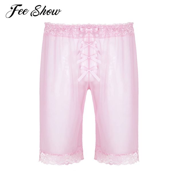 fashionable mens sissy fashion lingerie see through mesh short pants sheer soft lace cute bowknot lightweight loose shorts pants, White;black
fashionable mens sissy fashion lingerie see through mesh short pants sheer soft lace cute bowknot lightweight loose shorts pants, White;black
