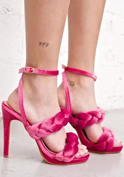 мода женщины веревка сандалии фуксия синий зеленый бархат Кос высокие каблуки от
мода женщины веревка сандалии фуксия синий зеленый бархат Кос высокие каблуки от