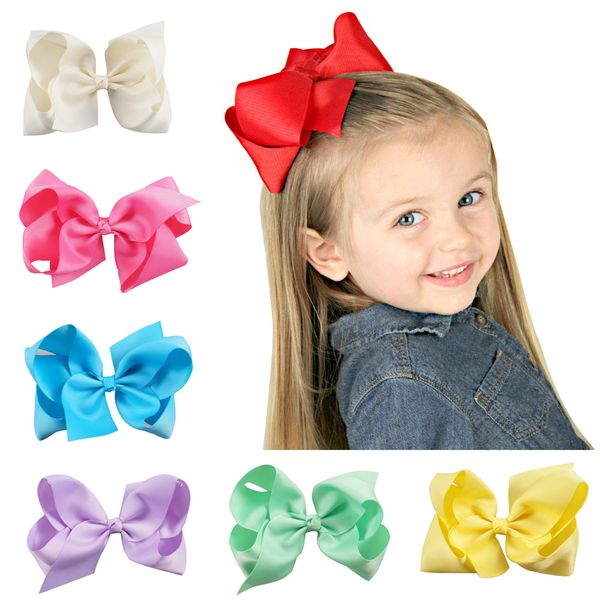 6 inch big grosgrain ribbon solid hair bows with clips girls kids hair clips headwear boutique hair accessories, Slivery;white
6 inch big grosgrain ribbon solid hair bows with clips girls kids hair clips headwear boutique hair accessories, Slivery;white