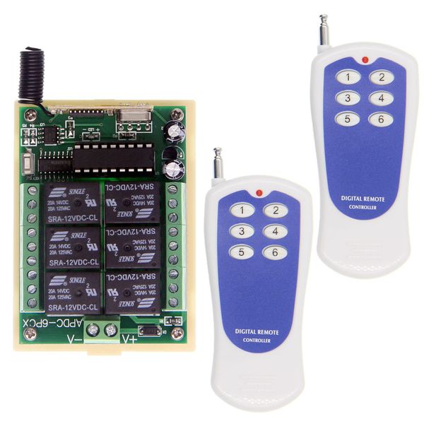 dc 12v 24v smart 6ch 6 ch 10a wireless remote control light motor switch relay output radio rf transmitter receiver
dc 12v 24v smart 6ch 6 ch 10a wireless remote control light motor switch relay output radio rf transmitter receiver