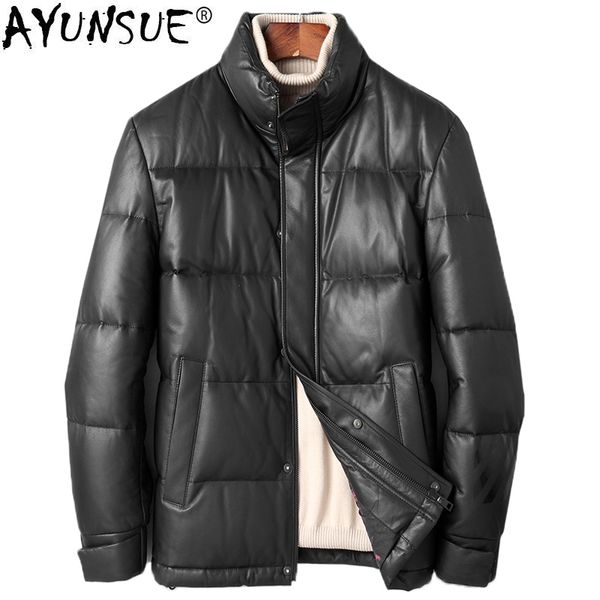 ayunsue mens sheepskin coat genuine leather jacket men winter short 90% duck down jacket korean real leather jackets kj1244, Black
ayunsue mens sheepskin coat genuine leather jacket men winter short 90% duck down jacket korean real leather jackets kj1244, Black