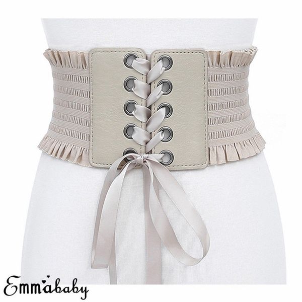 women lace up elastic stretch corset waist belt wide dress belts solid casual nylon waistband 5 colors, Black;brown
women lace up elastic stretch corset waist belt wide dress belts solid casual nylon waistband 5 colors, Black;brown