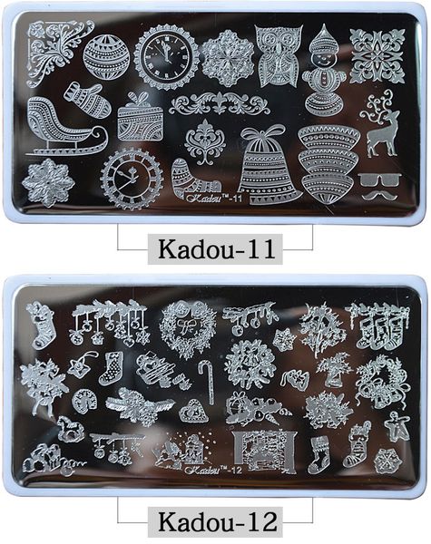 kadou01-22 christmas 2018 stamping plates 12.5*6.5cm nail stamping plate unique pattern manicure template image plates, White
kadou01-22 christmas 2018 stamping plates 12.5*6.5cm nail stamping plate unique pattern manicure template image plates, White