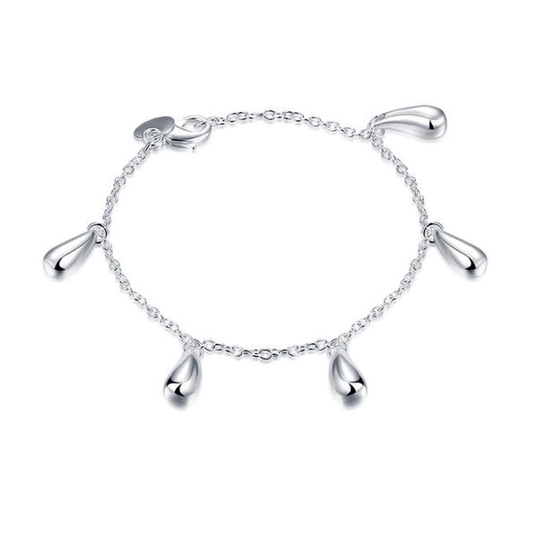 five water drop hand chain sterling silver plated bracelet ;men and women 925 silver bracelet spb218, Black
five water drop hand chain sterling silver plated bracelet ;men and women 925 silver bracelet spb218, Black
