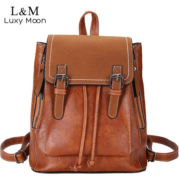 fashion backpack women's simple drawstring vintage wild retro girls school bags soft leather black rucksack 2018 xa469h
fashion backpack women's simple drawstring vintage wild retro girls school bags soft leather black rucksack 2018 xa469h